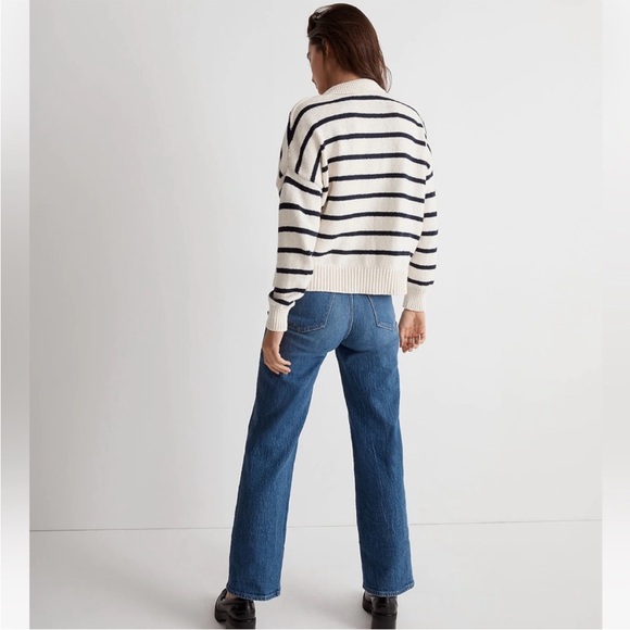 Madewell Dedham Stripe Polo Sweater Size XXS - Picture 3 of 8